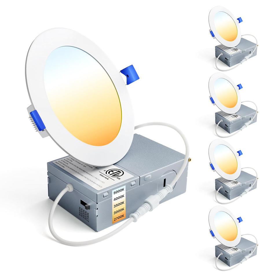Ensenior four-inch LED recessed light pack for bright, energy-efficient ceiling lighting.