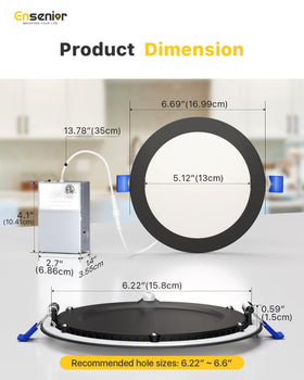 Ensenior IC-rated junction box ensures thermal protection and safety.
