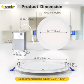 Ensenior IC and wet-rated downlight suitable for damp areas