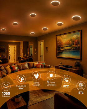 Ensenior 12W fixture delivers 1050 lumens for bright, even illumination