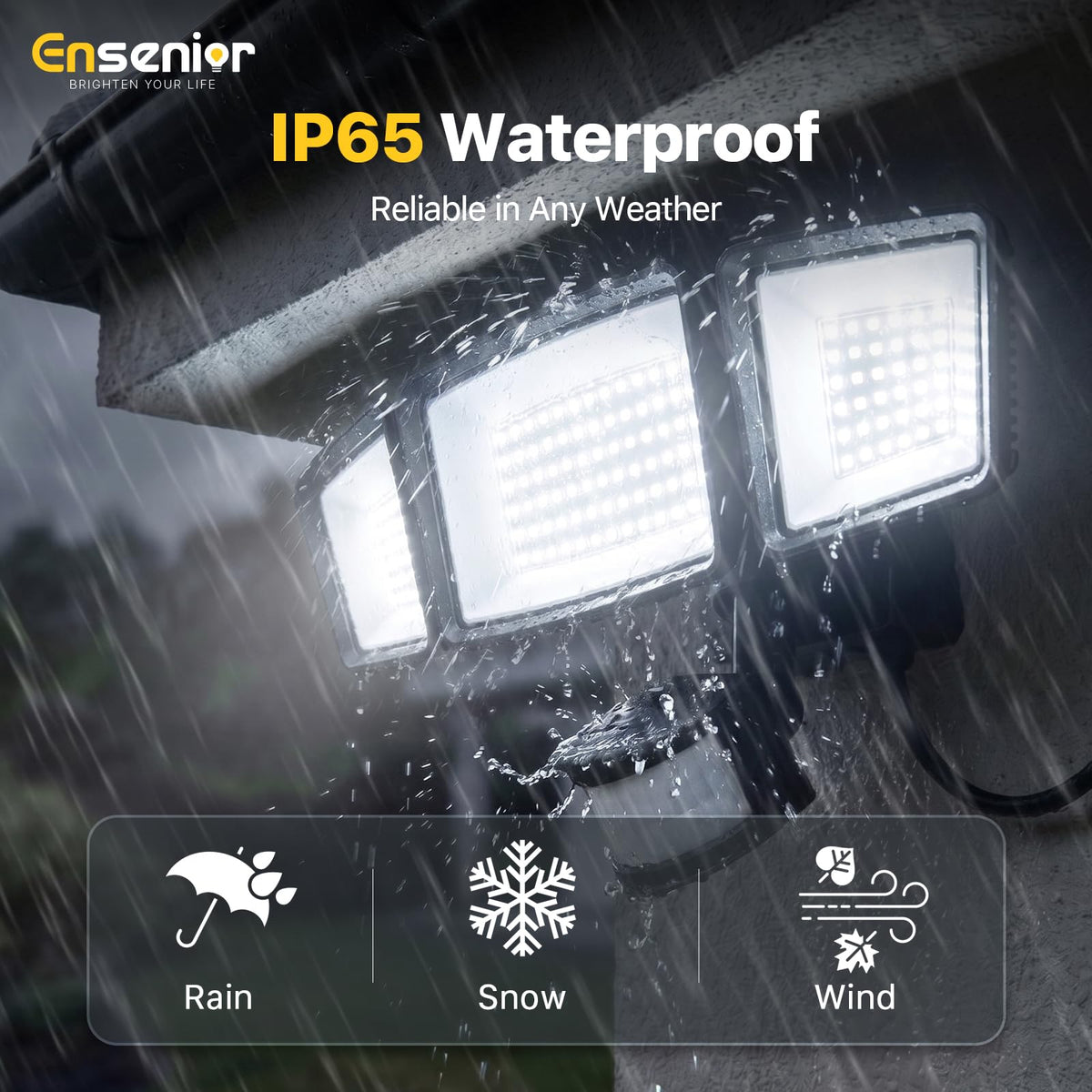 Ensenior separate solar panel enables flexible charging locations.