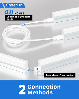 Ensenior extension cords and connectors simplify multi-unit installation.