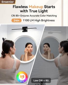 Easy hardwired installation of Ensenior vanity light for quick setup.