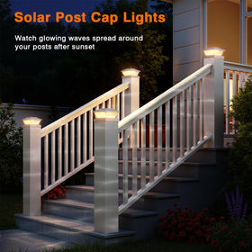 ENSLI post cap light compatible with 3.5x3.5 to 5x5 posts for versatile use