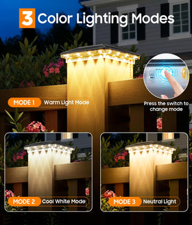 ENSLI post cap light external switch enables easy on/off access.
