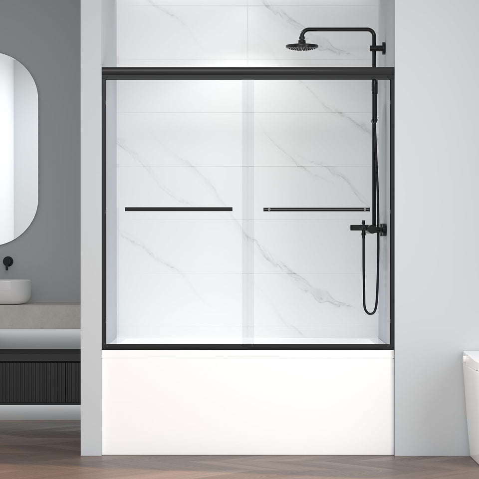 ENSO SENKA sliding door base view with semi frameless design for easy cleaning