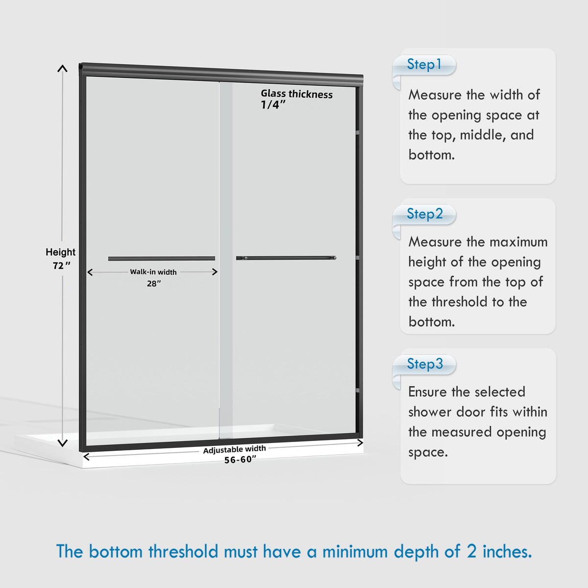 ENSO SENKA tempered glass 6mm treated clear panel for easy cleaning.