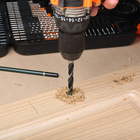 EnerTwist spade bit extension expands reach for deeper holes.