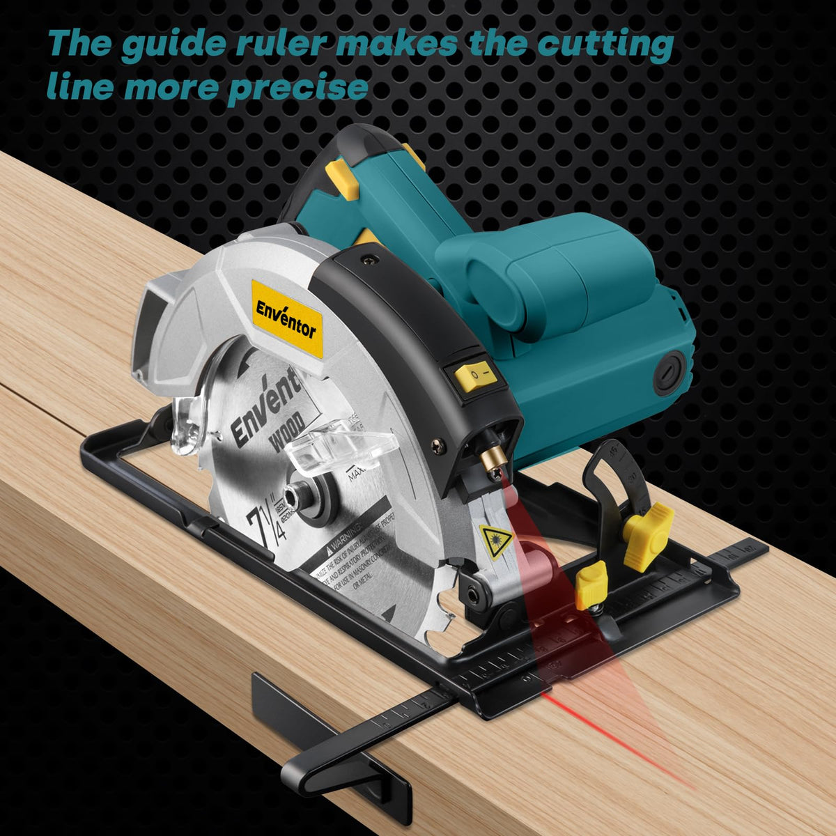 Enventor 24T blade installed for clean, precise finish cuts.