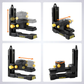 Auxiliary back clip extended to fit objects up to 5 cm thick for added versatility.