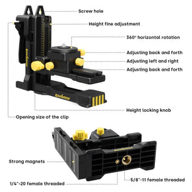 Bracket in use with multiple installation options for flexible mounting on site.