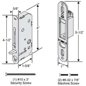 Eockatoo receiver-strike aligns with the door frame for reliable engagement.