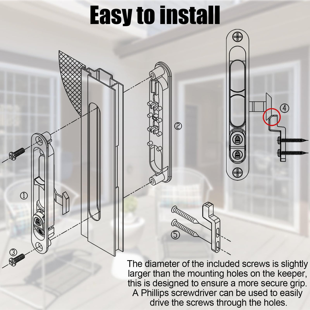 Eockatoo screws included for quick on-frame installation.