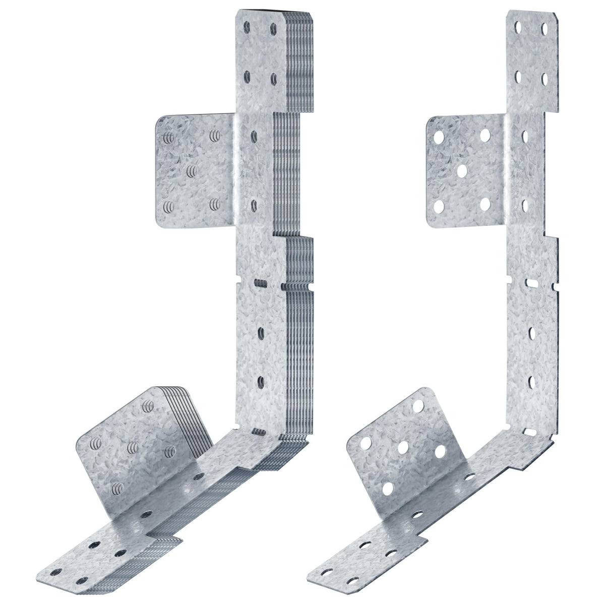 eoere 8-piece adjustable stair-stringer connector for concealed deck stairs.