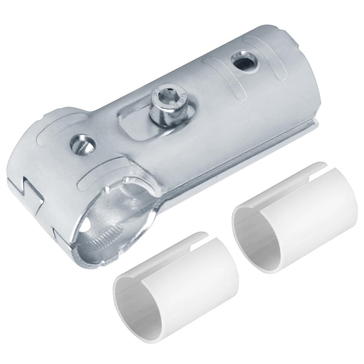 eoere steel T pipe connector being used to support conduit