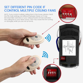 Eogifee remote range up to 45 feet for flexible placement.