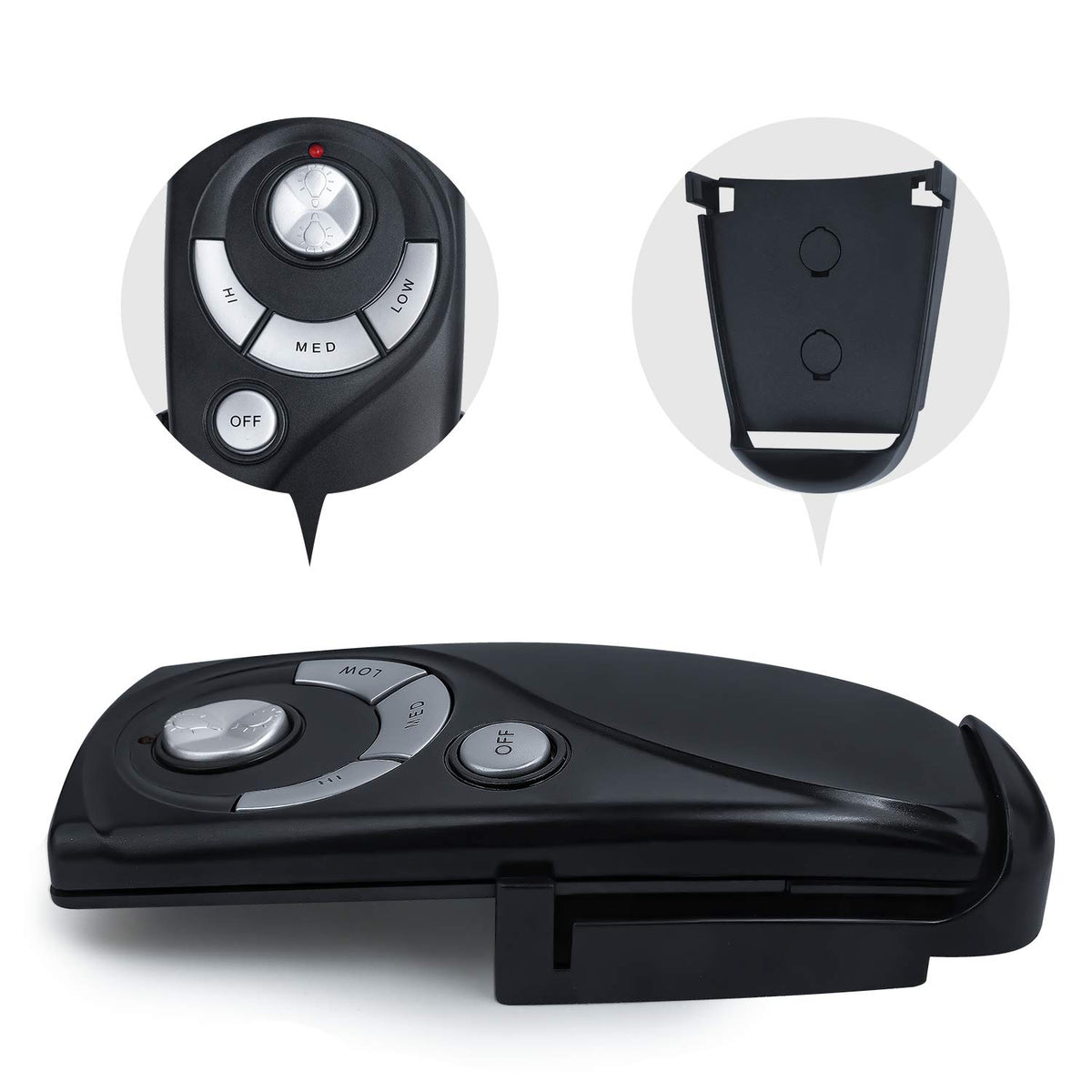 Eogifee three-speed control for smooth high, medium, low fan speeds.