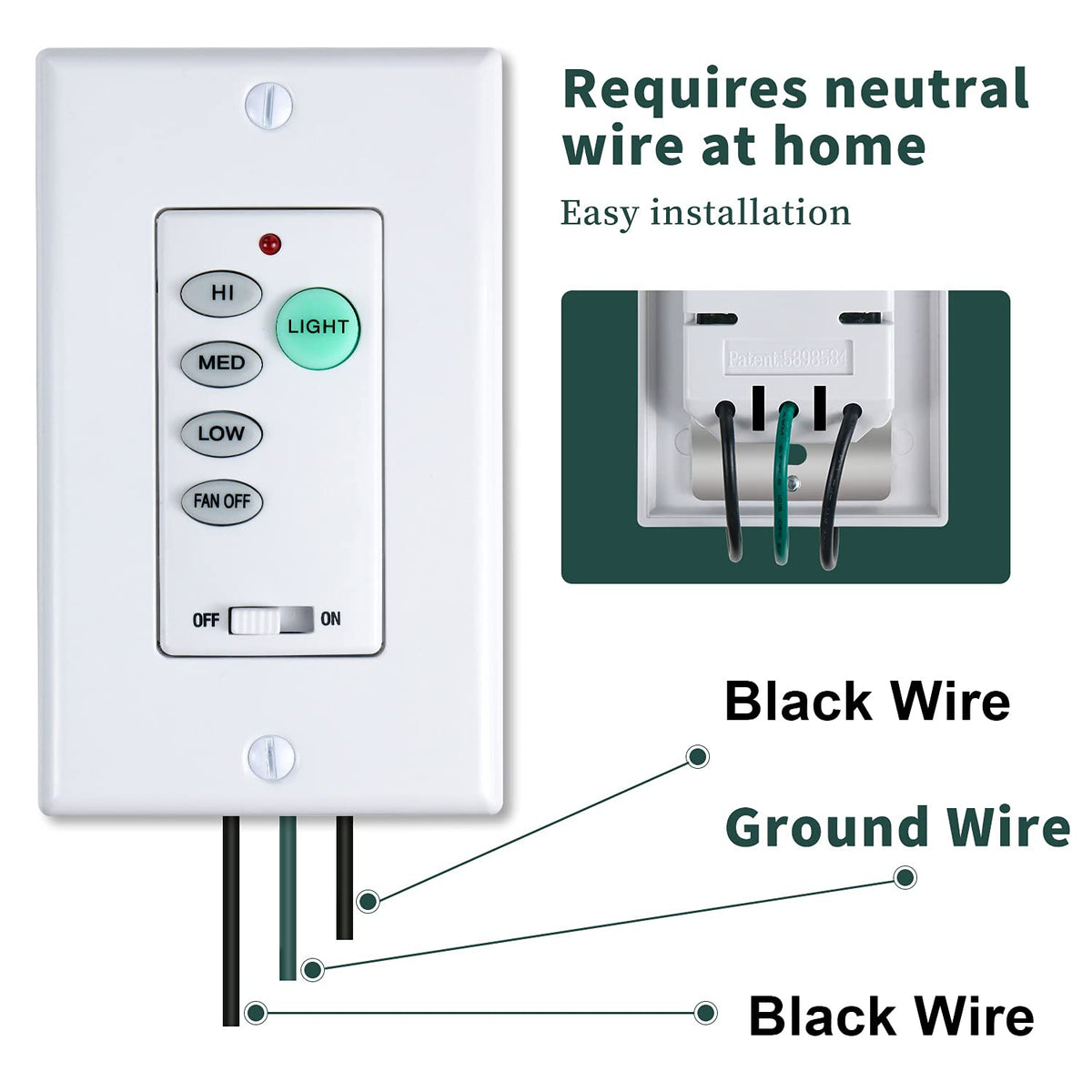 Eogifee UC9050T main power button for quick on off