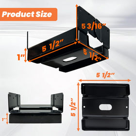 EONECROSS post base with black E-coating protection against rust and wear