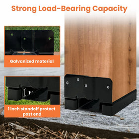 Package includes anchors and self-tapping screws for quick setup