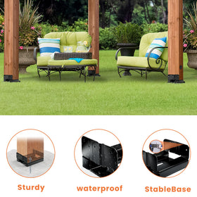 EONECROSS rot-resistant finish keeps posts protected in outdoor settings.