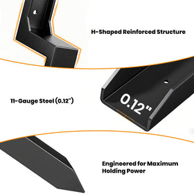 EONECROSS heavy 11-gauge steel construction offers durable support against movement