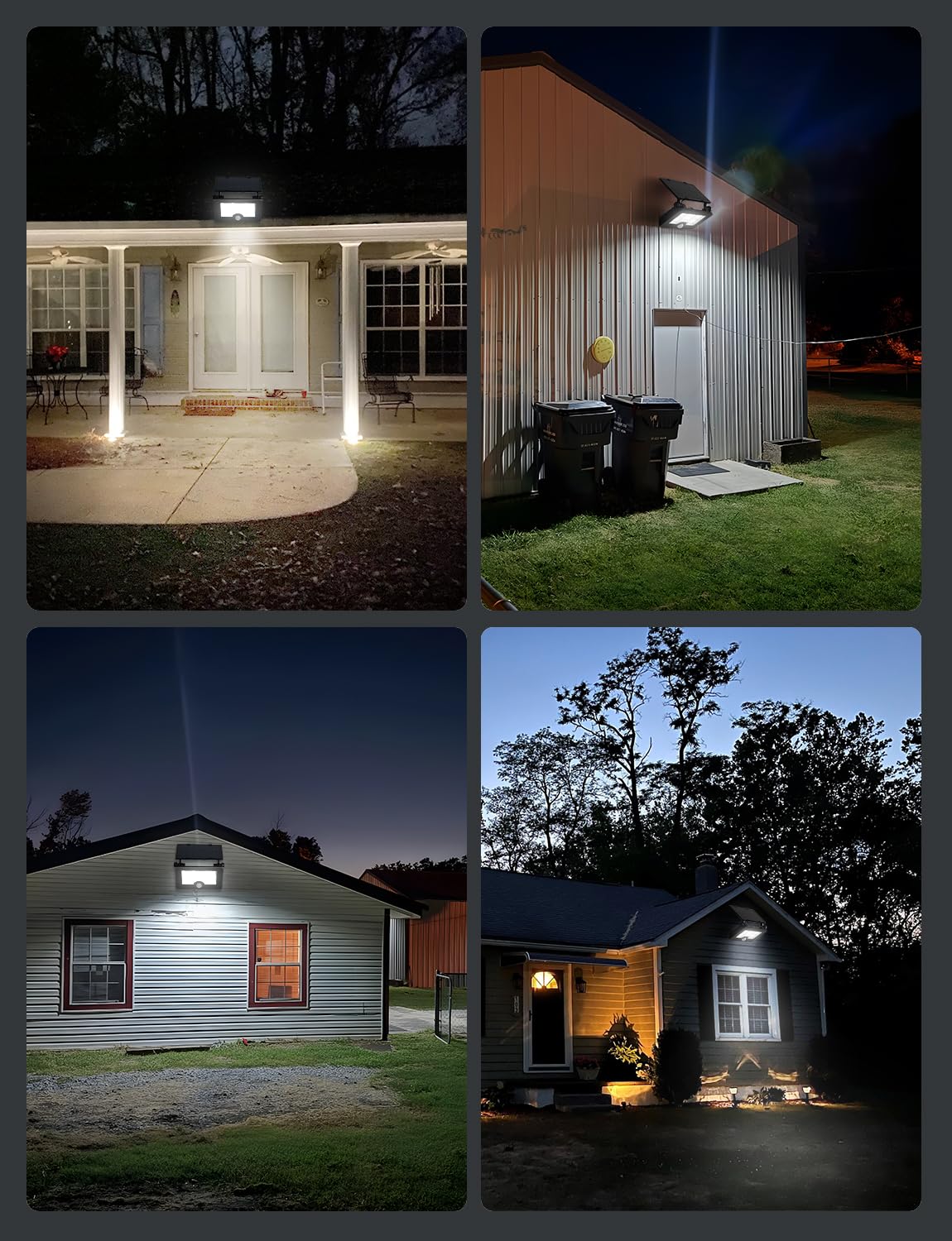 Eontim Solar Flood Light rotatable panel for optimum sunlight exposure.