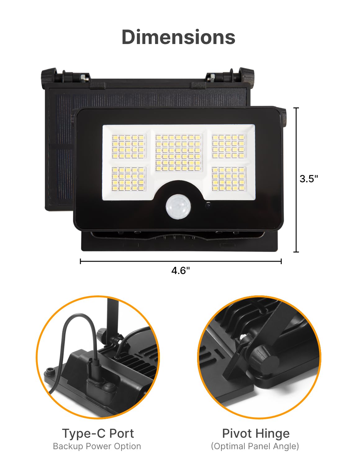 Eontim Solar Flood Light two-pack enables versatile placement across yard and patio.