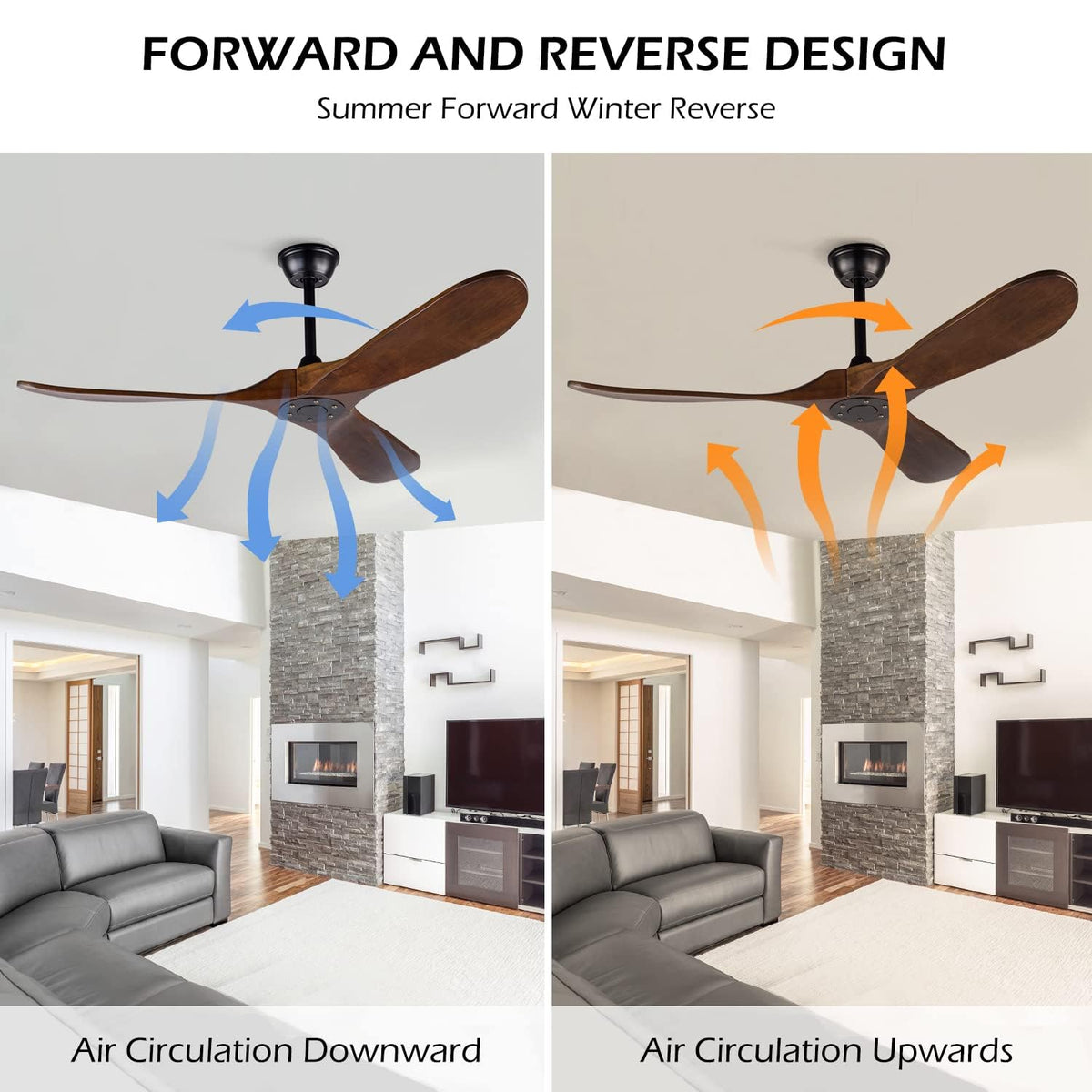 Downrods 5, 10, and 15 inches for flexible ceiling heights with EOPETY