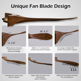 Modern three-blade walnut finish design by EOPETY