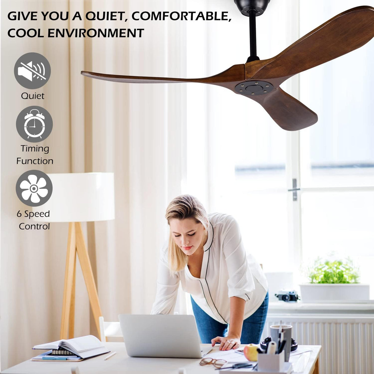 Wall-mounted remote control for EOPETY ceiling fan