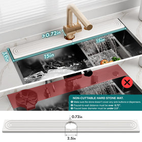 eormoe 30-inch faucet mat counter layout for tidy kitchen surfaces