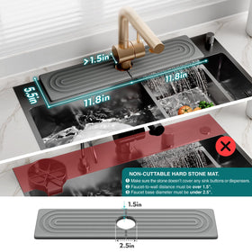 eormoe absorbent mat for soaps cups reduces water drips on countertops