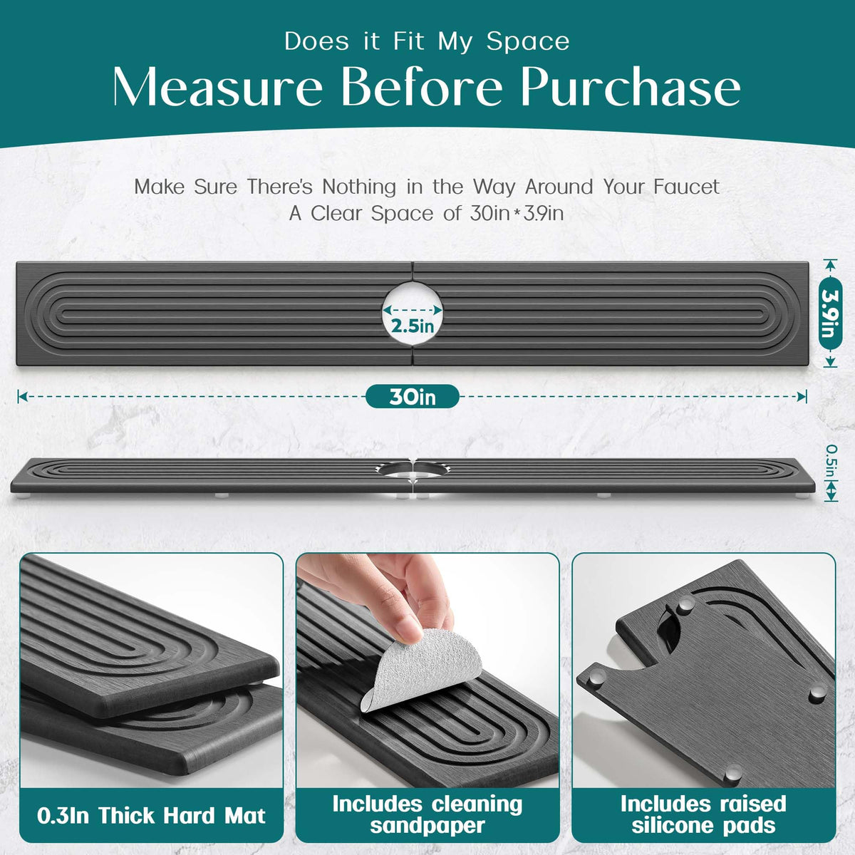 eormoe absorbent sink mat shows quick drying action ideal after washing dishes