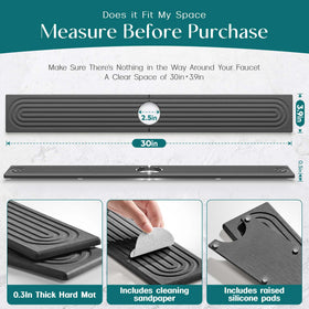 eormoe absorbent sink mat shows quick drying action ideal after washing dishes