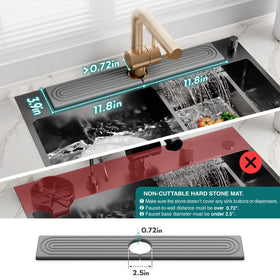 Eormoe absorbent stone mat dries fast near the sink for less mess