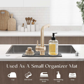 Dark grey Eormoe mat adds modern style to the kitchen