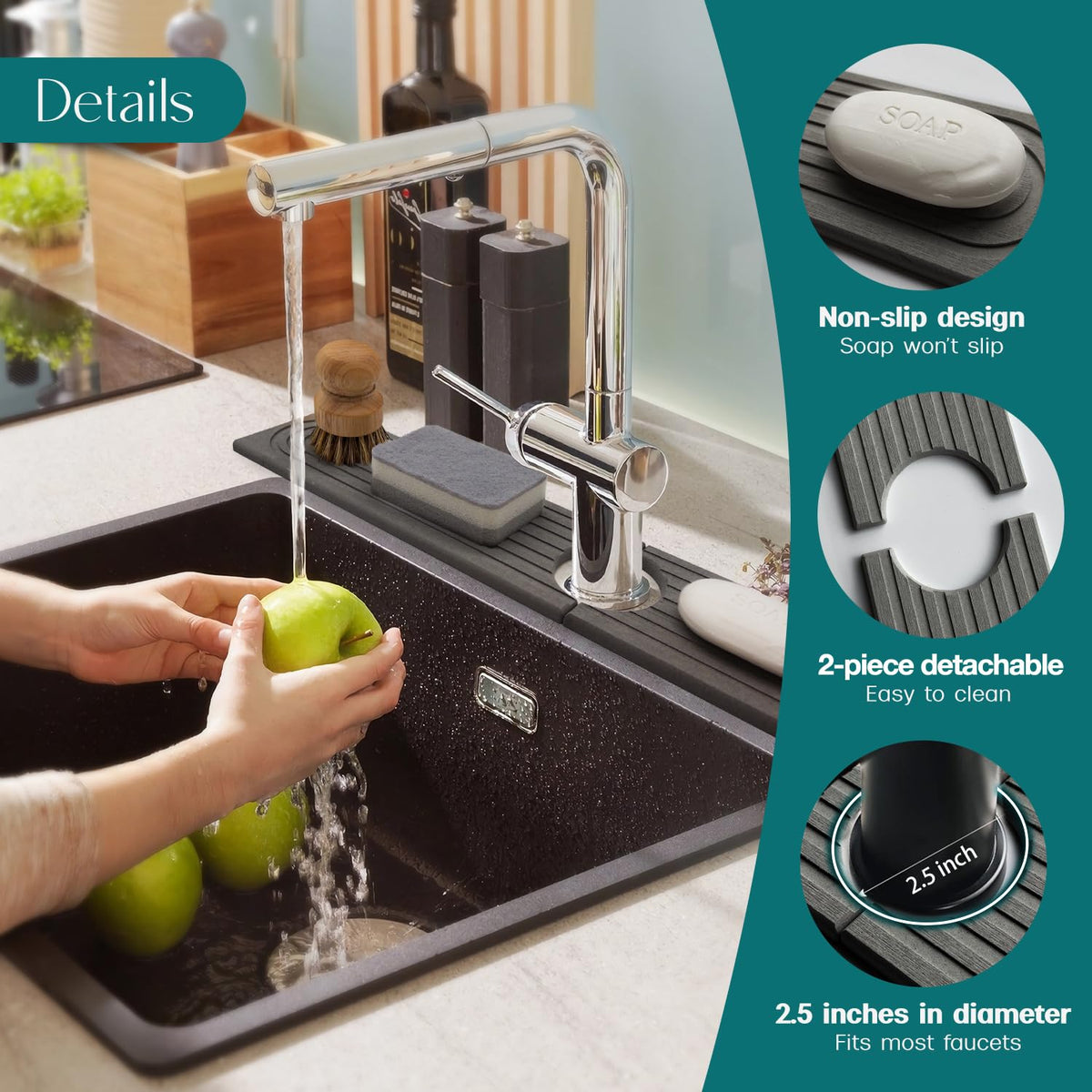 eormoe durable stone mat for bar spigots and counters