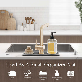 eormoe diatomite mat beside sink area for quick drying