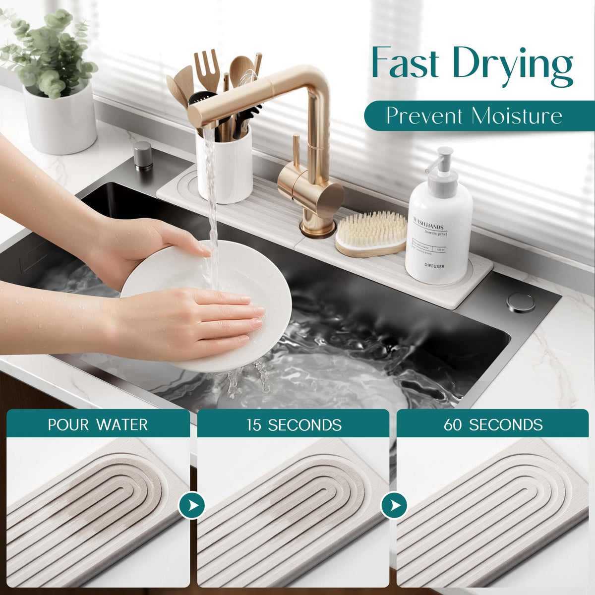 Eormoe diatomite surface dries quickly, reducing drips.