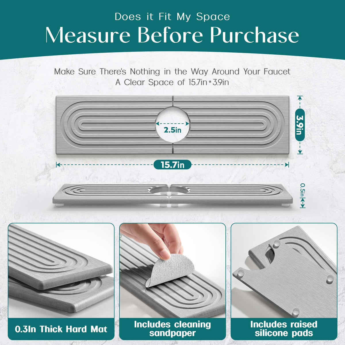 Eormoe mat is versatile for bathroom and RV usage.
