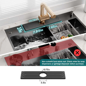 Close-up of Eormoe diatomite sink tray drying fast and reducing drips
