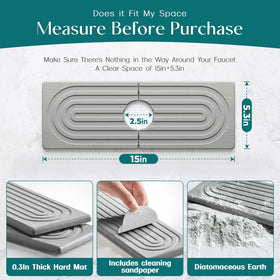 eormoe diatomite stone tray absorbs moisture quickly to protect countertops.