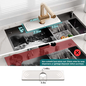 eormoe faucet mat close-up shows ultra-absorbent diatomite for fast drying