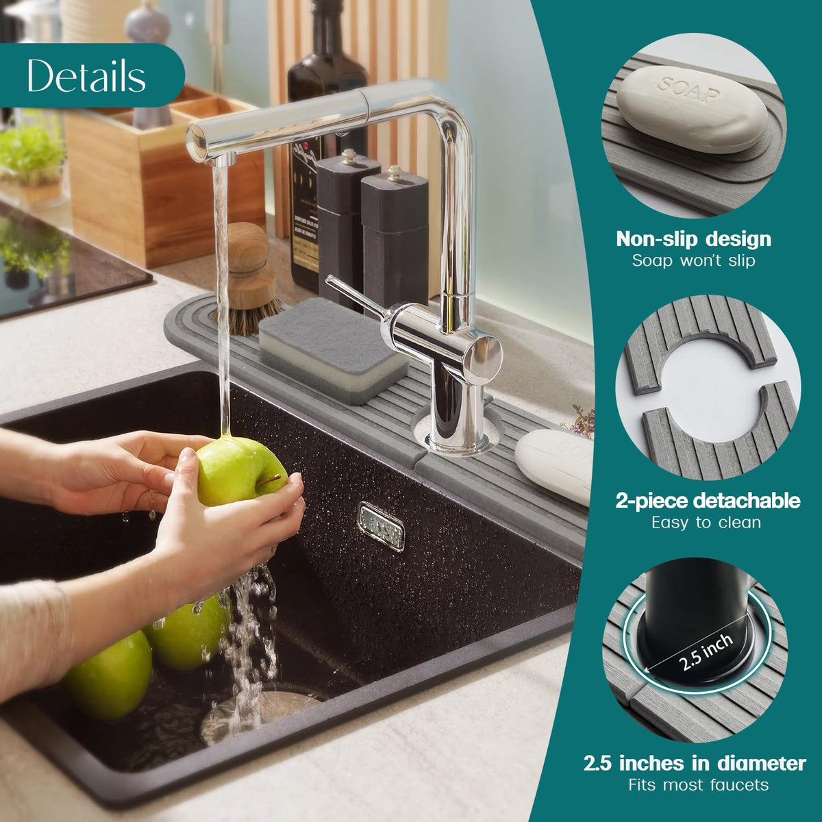 eormoe Faucet mat is safe for all ages and lifetime of use.