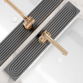 eormoe faucet splash guard with raised feet keeps sink area dry and tidy