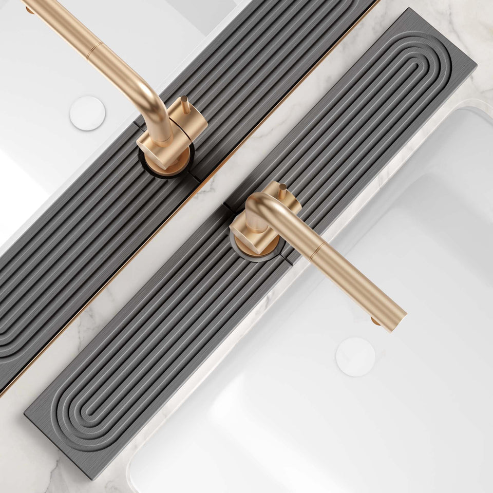 eormoe faucet splash guard with raised feet keeps sink area dry and tidy