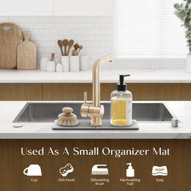 eormoe kitchen counter mat dries cups and soaps effectively.