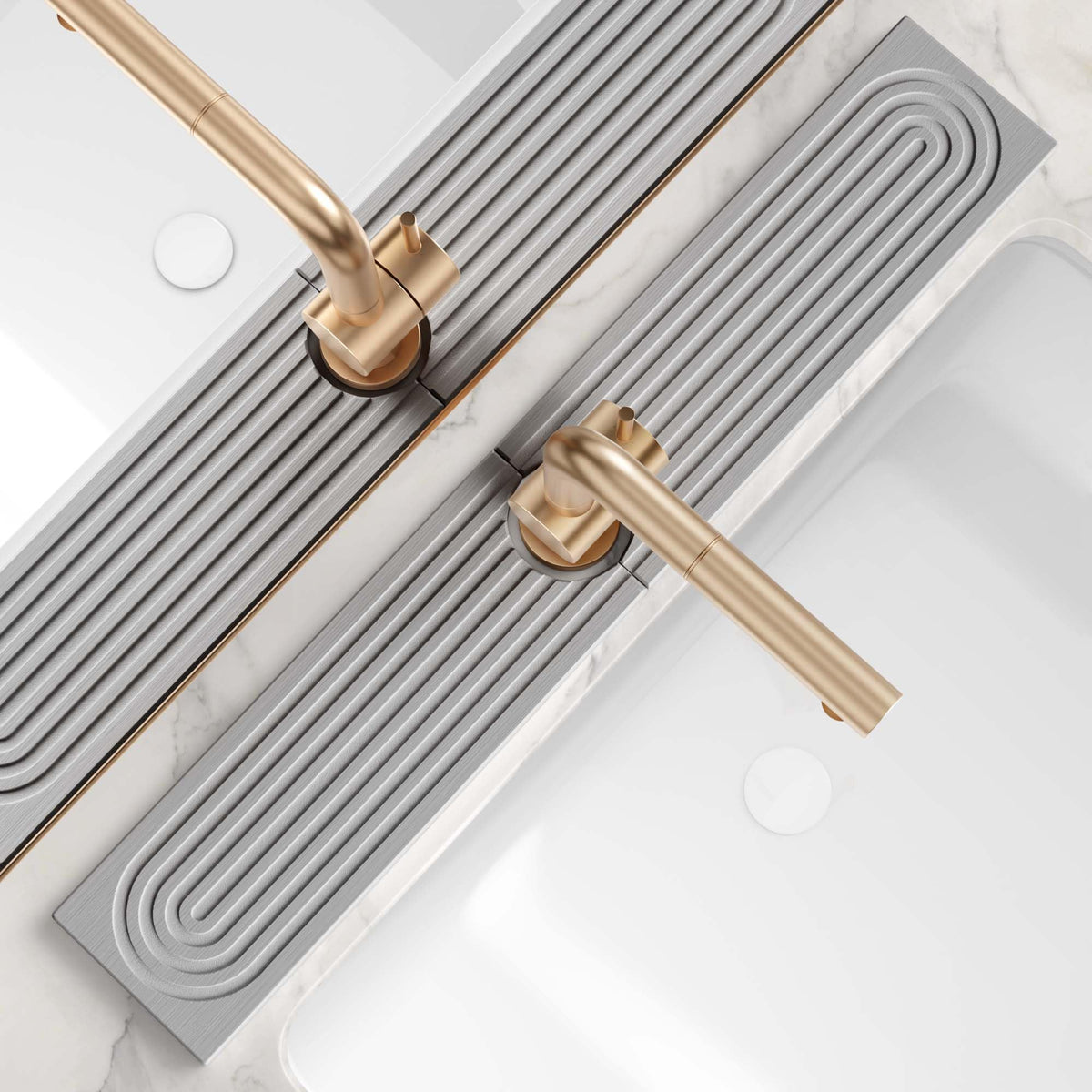 Eormoe kitchen faucet absorbent mat catches drips to protect countertops
