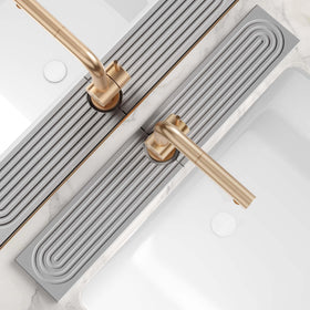 Eormoe kitchen faucet absorbent mat catches drips to protect countertops